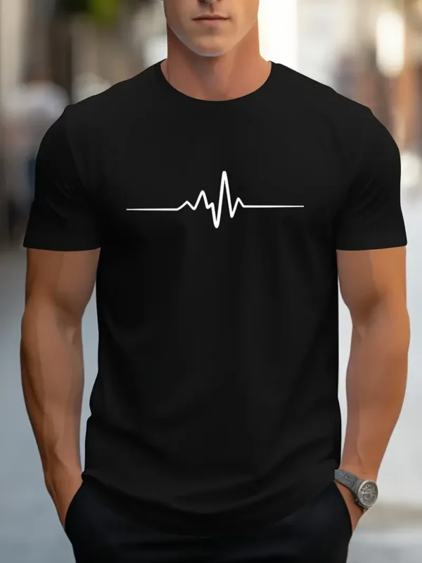 Creative Print Men's Fashionable Summer Crew Neck Short Sleeve Sports T-shirt, Comfortable And Versatile - Image 2
