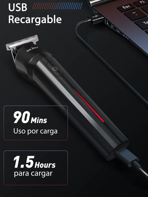 Sejoy Electric Hair Trimmer Kit USB Rechargeable Hair Clipper Professional Barber Adjustable Hair Cutting Machine - Image 3