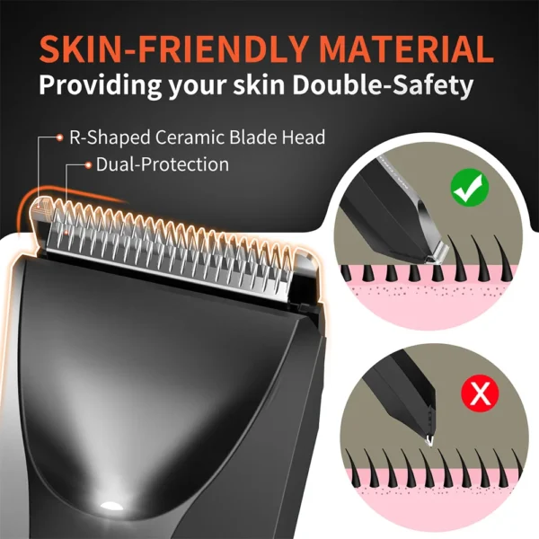 MAXGROOM Body Hair Trimmer Shaver for Men Ball Trimmer for Groin Pubic Replaceable Ceramic Blade Electric IXP7Waterproof Clipper - Image 3