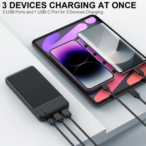 Portable Charger Power Bank 10000mAh, PD 22.5W Battery Pack, Slim Design, 3 Outputs, 2 Input. - Image 5
