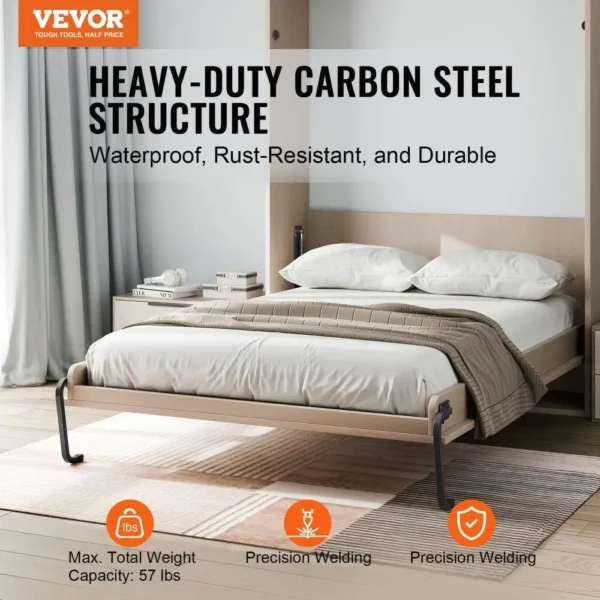 Deluxe Full Size Murphy Bed Kit | Vertical DIY Wall Bed Hardware for Space-Saving Solutions - Image 4