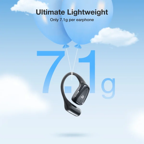 BR-CT3 Mini Open Ear Headphone bluetooth 5.4 Wireless Earphone Light Comfortable Ear Hooks Clear Call IPX7 Waterproof Sports - Image 6