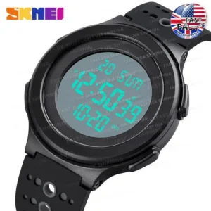 Skmei Men Electronic Sport Watches Japan Digital Movement Countdown Clock 5bar Waterproof Calendar Alarm Male Wrist Watch