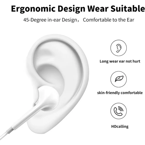 2 Pack Wired Earbuds with Mic, Volume Control, Compatible with iPhone/iPad/Android/PC & 3.5mm Devices - Image 4