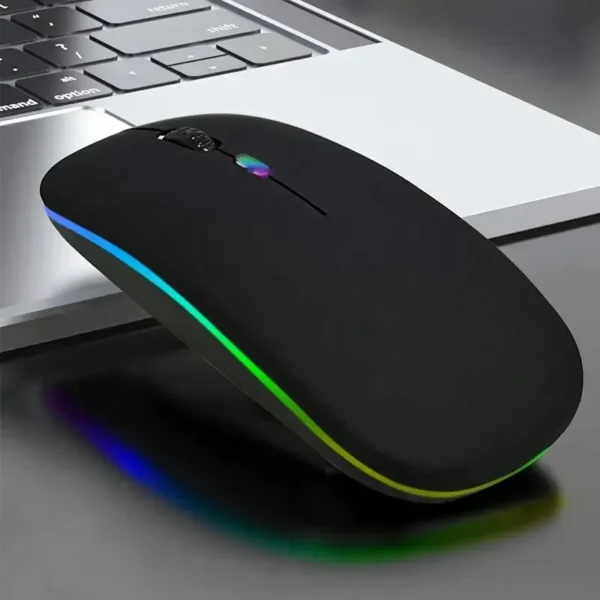 The Rechargeable Wireless Mouse, Computer Wireless Mouse, USB Mouse That Meets Ergonomics, Mute Pause, And RGB Mouse With Backli - Image 3