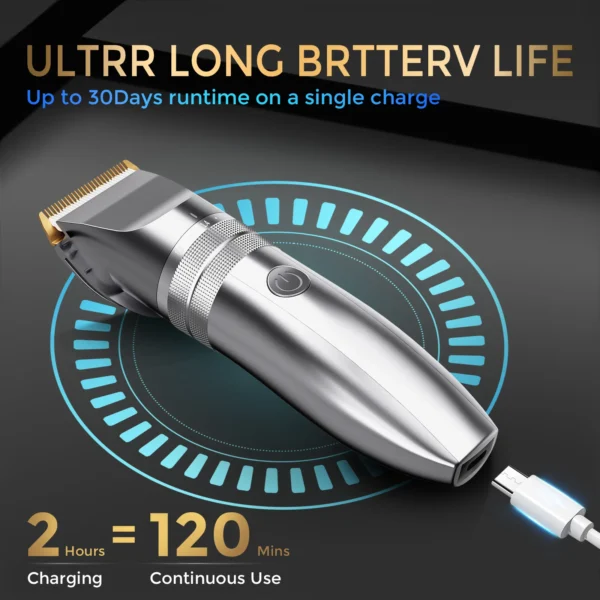 Sejoy Professional Hair Clippers for Men Rechargeable Beard Trimmer Cordless Barber Clippers for Hair Cutting Grooming - Image 2