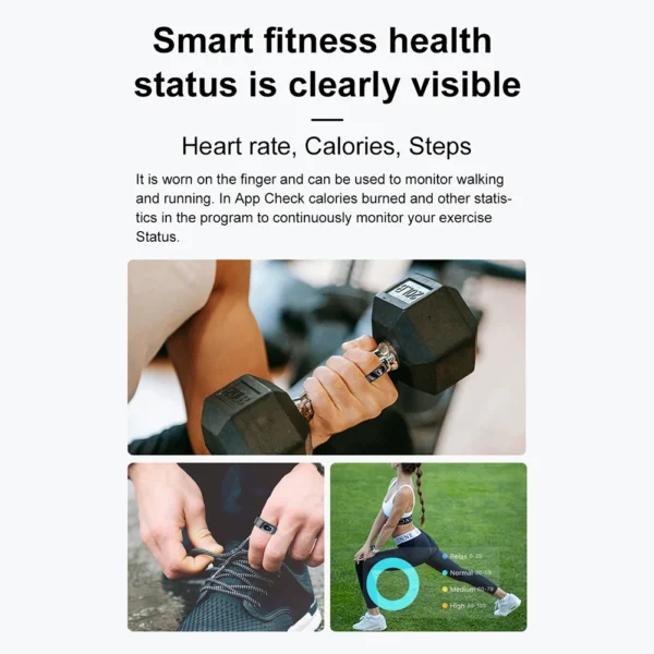 Smart Ring R08 Womens Men Electronic Smartring 5ATM Waterproof Sleep Tracker With Charging Case for Xiaomi Samsung Phone - Image 4