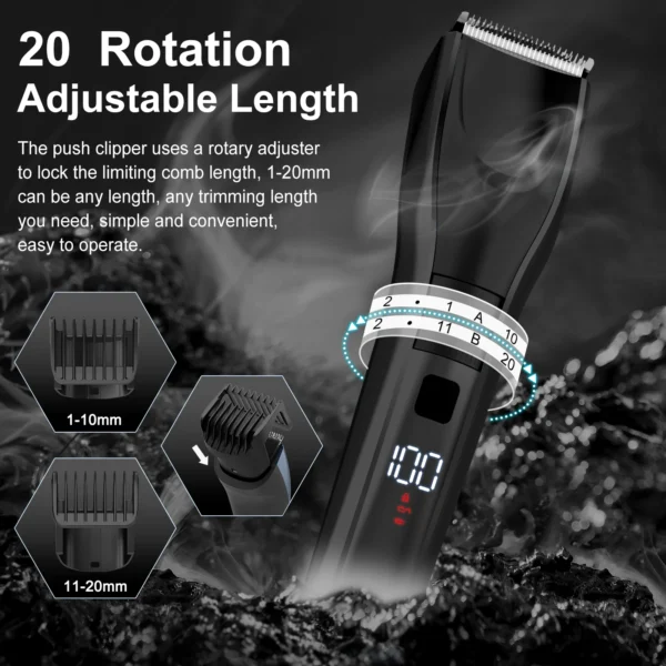 Sejoy Electric Hair Clipper For Men, 20 Gears Adjustable Hair Cut Machine Hair Trimmer Professional Rechargeable Hair Cut Barber - Image 4