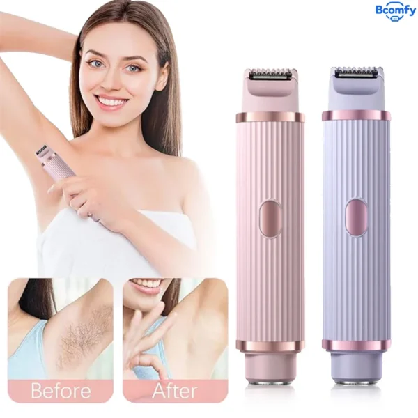 Electric Razor for Women Painless Mustache And Facial Hair Trimmer Leg Bikini Body Epilator Hair Remover for Smooth Skin Clipper