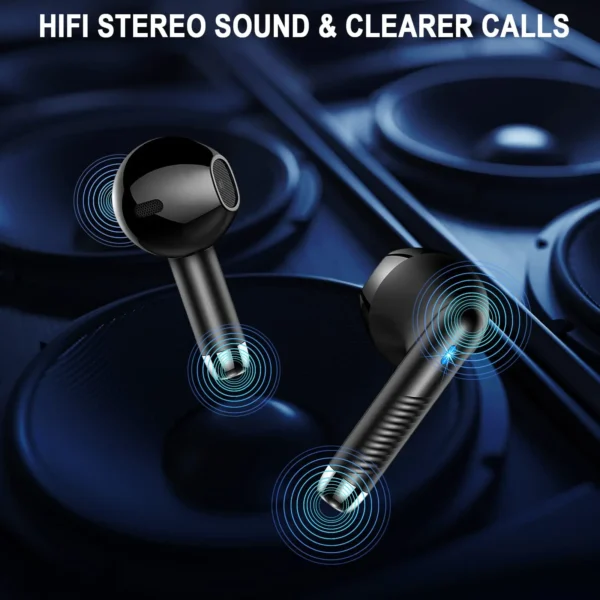 Wireless Earbuds, LED Power Display Bluetooth 5.3 Headset, Earbuds in-Ear Noise Cancelling Mic, 40H Playback Headphones. - Image 4