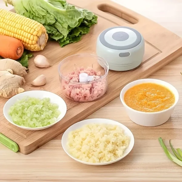 USB Mini Food Processor 250ml - Electric Chopper for Garlic, Veggies, Meat, Nuts, Herbs | Portable Kitchen Gadget for Home, Trav - Image 5