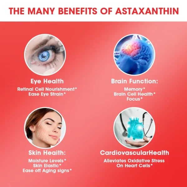 Mulittea Astaxanthin Capsules Promotes Cardiovascular Health and Accelerates Metabolism supporting Eye, Joint & Skin Health - Image 4