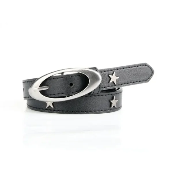 Niche belt female 2023 summer new Korean hundred with jeans belt premium sense belt design black - Image 6