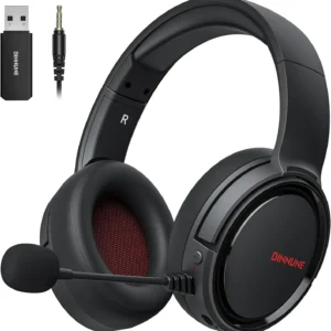 BINNUNE 2.4G Wireless Gaming Headset for PS5 PS4 PC NS Bluetooth USB Gamer Headphones with Noise Canceling Mic Work Earpones