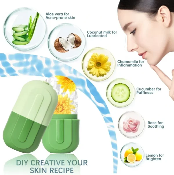 Ice Face Roller Silicone Face Lifting Contouring Tools Ice Cube Trays Ice Globe Balls Eye Facial Massager Beauty Skin Care Tools - Image 4