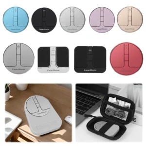 Ultra Thin Wireless Computer Mouse 3 Mode BT 5.2/2.4G/USB Mini Capacitive Mouse with USB Receiver for PC Laptop Notebook Desktop