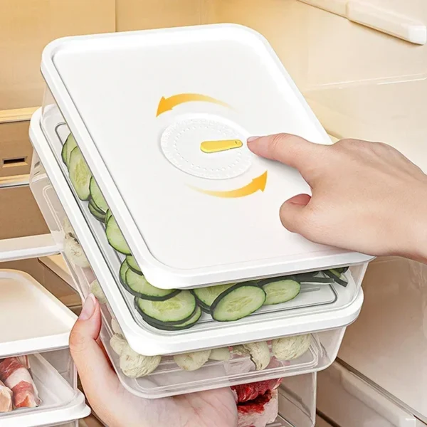 Lunch Meat Container For Refrigerator Cheese Keeper Box Salami Cold Cut Meat Turkey Sausage Transparent Food Freshness Organizer - Image 4