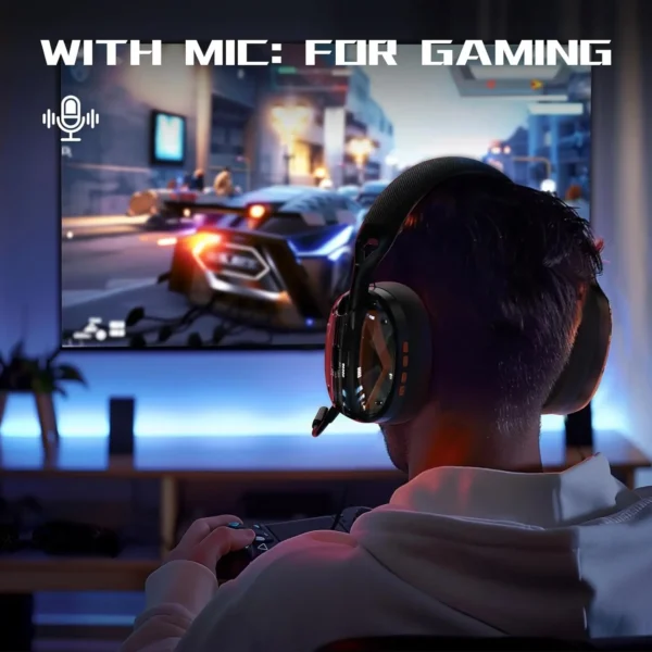 MAMBASNAKE x ATTACK SHARK L60 Lightweight Wireless Gaming Headset Over-Ear,Wired/BT/2.4GTri-Mode,40mm Drivers - Image 5