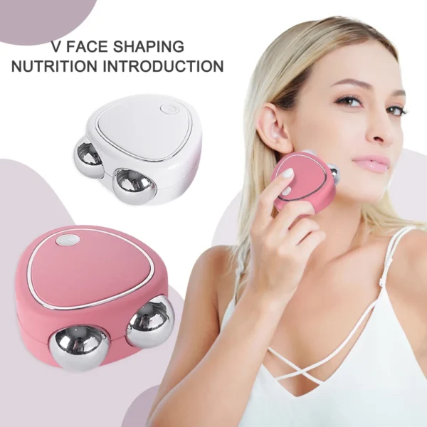 Ems Micro-current Beauty Instrument Lifting Firming Rf Double Roller Massager Slimming Device Wrinkle Remover Skin Care Tools - Image 5