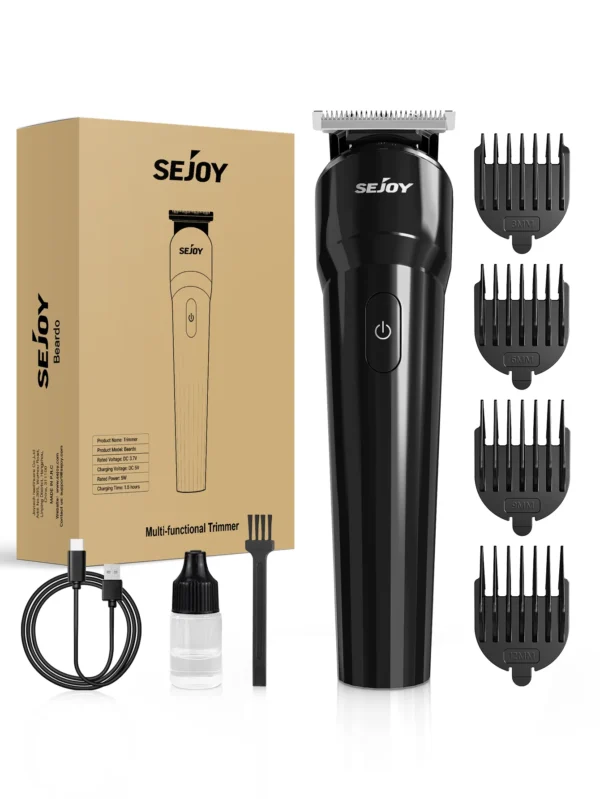 Sejoy Electric Hair Trimmer Kit USB Rechargeable Hair Clipper Professional Barber Adjustable Hair Cutting Machine