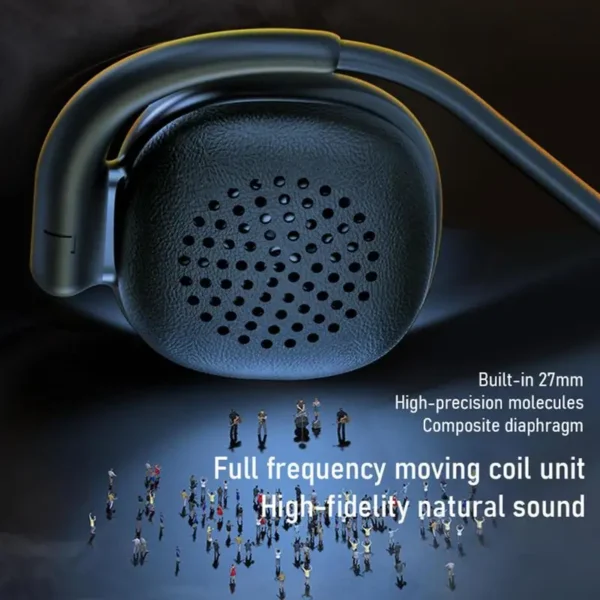 VV6 Bluetoothcompatible Headphones Wireless Earphone With Mic Noise Reduction Stereo Earpiece Over-Headset For Phone PC - Image 3