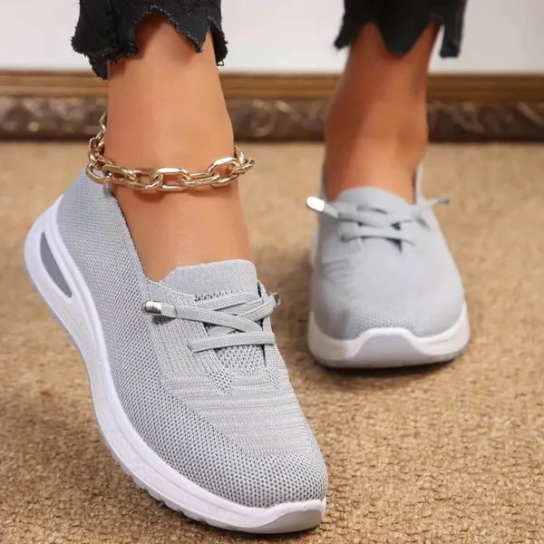 Womens Casual Shoes Lightweight Tennis Running Sports Shoes Spring Summer Mesh Shoes Soft Breathable Comfortable Flat Shoes - Image 2