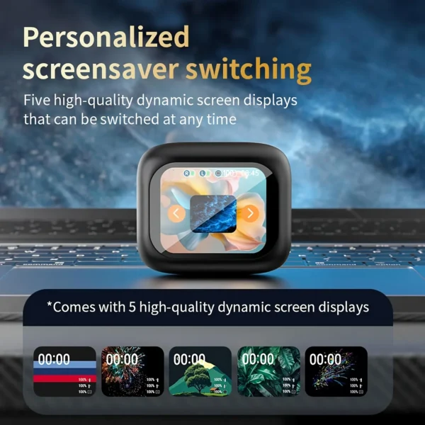 Active Noise Cancelling Bluetooth Earbuds ANC with Smart Touch Screen TWS True Wireless Ear Buds Earphones for iPhone Android - Image 3