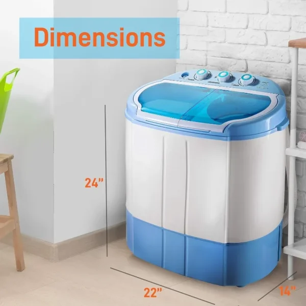Pyle Portable 2-in-1 Washing Machine&Spin-Dryer-Convenient Top-Loading Easy Access,Energy&Water Efficient Design - Image 2