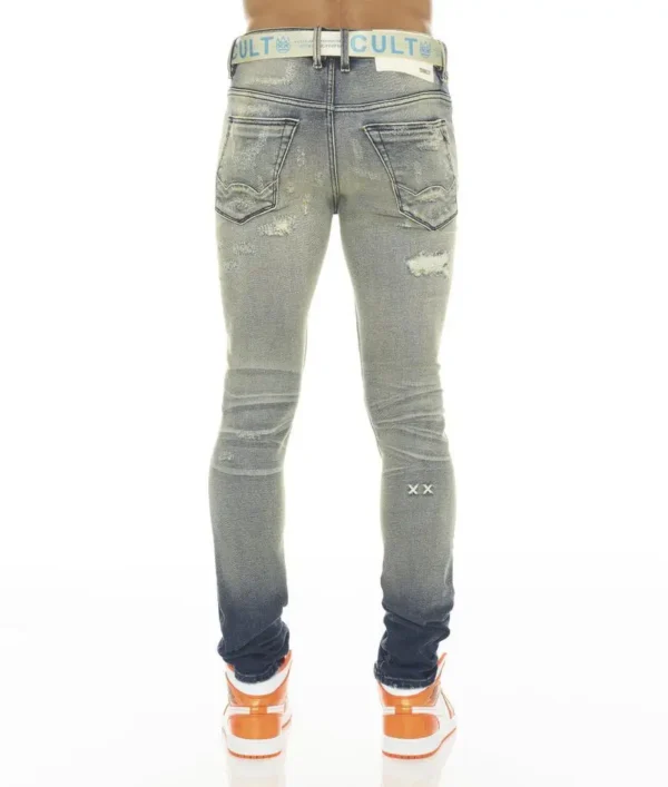 Cult of Individuality | PUNK SUPER SKINNY STRETCH W/ BEET RED BELT IN INO - Image 3