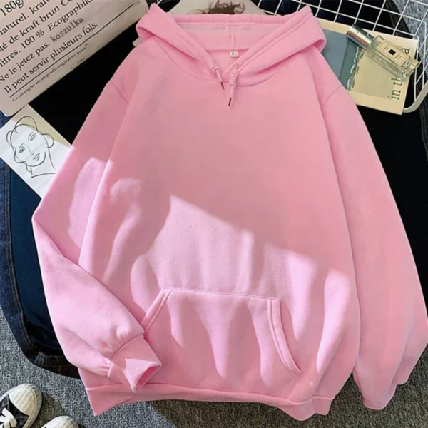 Autumn Winter Fleece Hoodies Fashion Casual Sweatshirts Men Women Harajuku Warm Oversized Pullovers 11 Colors Hip Hop Streetwear - Image 3