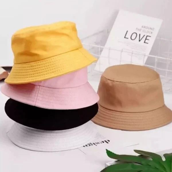 Cotton Summer Bucket Hat Children Candy Color Outdoor Customized Hat Running Hiking Cap Basin Breath Casual Leisure Beach Cap - Image 4