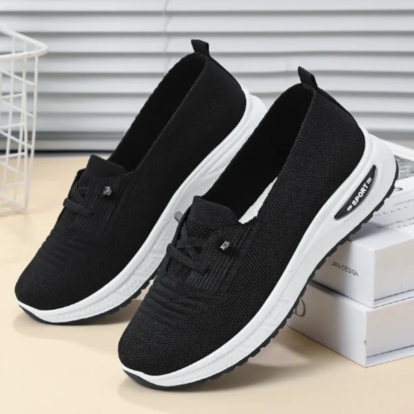 Womens Casual Shoes Lightweight Tennis Running Sports Shoes Spring Summer Mesh Shoes Soft Breathable Comfortable Flat Shoes - Image 5
