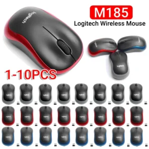 1-10PCS Logitech M185 Wireless Mouse 2.4Ghz USB 1000DPI Mice USB Receiver Energy-saving Mouse For Mac Os Chrome Window 10/8/7