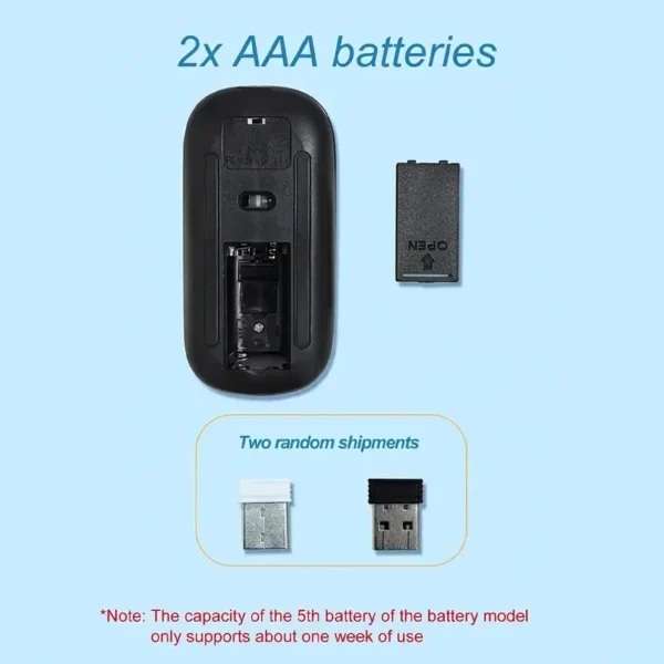 The Rechargeable Wireless Mouse, Computer Wireless Mouse, USB Mouse That Meets Ergonomics, Mute Pause, And RGB Mouse With Backli - Image 5