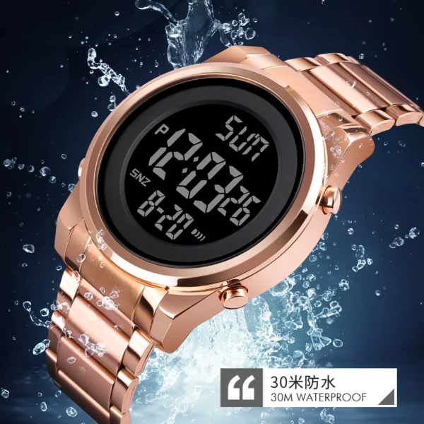 SKMEI 2 Time Digital Watches Fashion Sports Electronic Wristwatches Chrono Count Down Alarm Clock Waterproof Watch For Men Women - Image 3
