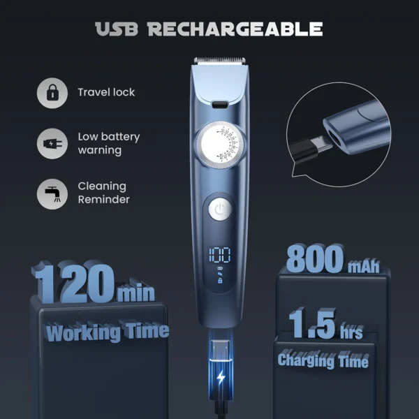 Sejoy Hair Clippers Trimmer for Men Hair Beard Body Arm Professional Electric Outline Edgers Shaver - Image 5