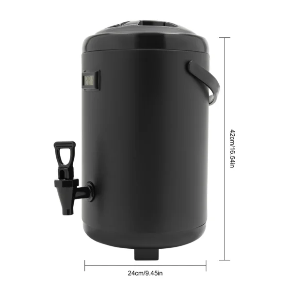10L Hot Beverage Dispenser Insulated Thermal Drink Dispenser Hot Cold Tea Coffee Milk Container with Spigot Thermometer - Image 2