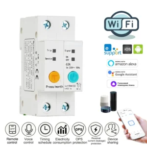 Advanced Intelligent Ewelink WIFI Smart Energy Meter with Kwh Metering, Leakage Protection, and Monitoring for Efficient Smart H