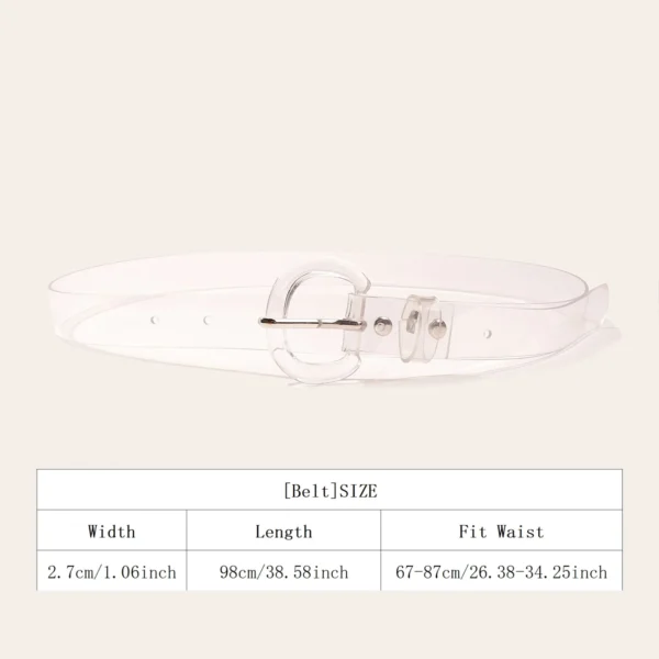 Transparent Belt Women's Fashion Invisible Korean Style Summer New Denim Jeans Accessory for Students And Girls - Image 3