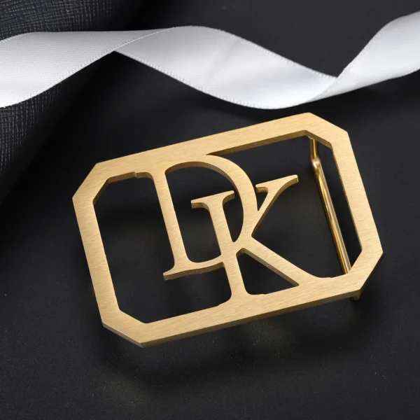 Customized Personalized Letters Design Double Buckle Unisex Accessories For Friend High Quality PU Leather Belt Stainless Steel - Image 3