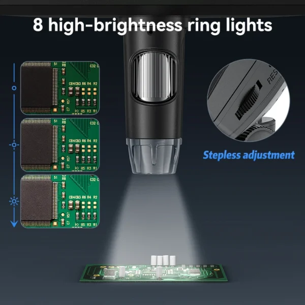 Portable 7" IPS Digital Microscope 1200X Magnification HD USB Professional Electron Microscopios for Phone Soldering Repair Tool - Image 5