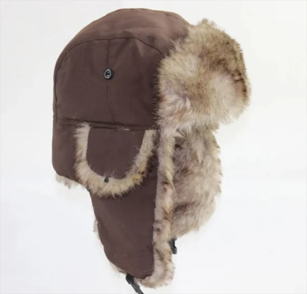 Unisex Warm Mens Women Trapper Cap Aviator Trooper Earflap Winter Flaps Ski Hat New Bomber Hats Russian Ski Hat Faux Fur Hats - Image 3