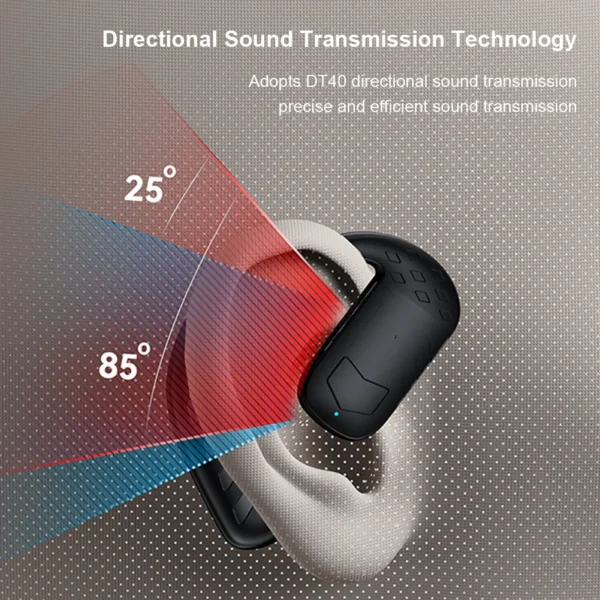 Handsfree Headset Bluetooth-Compatible Earpiece Ear Hook Single Earphones Noise Canceling Waterproof for Android iPhone Samsung - Image 3