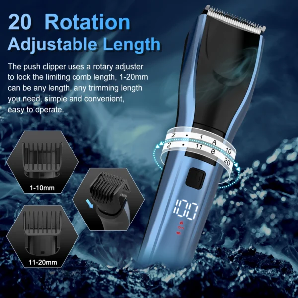 Sejoy Hair Trimmer Electric for Men Women rechargeable LED Display Hair Clipper Beard Shaving Body Trimmer Professional Barber - Image 4