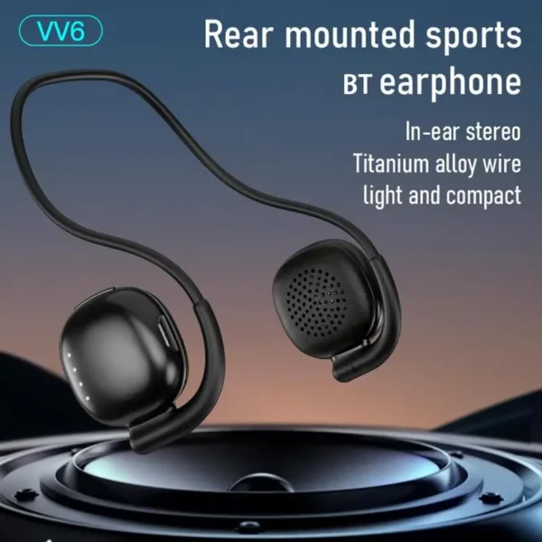 VV6 Bluetoothcompatible Headphones Wireless Earphone With Mic Noise Reduction Stereo Earpiece Over-Headset For Phone PC