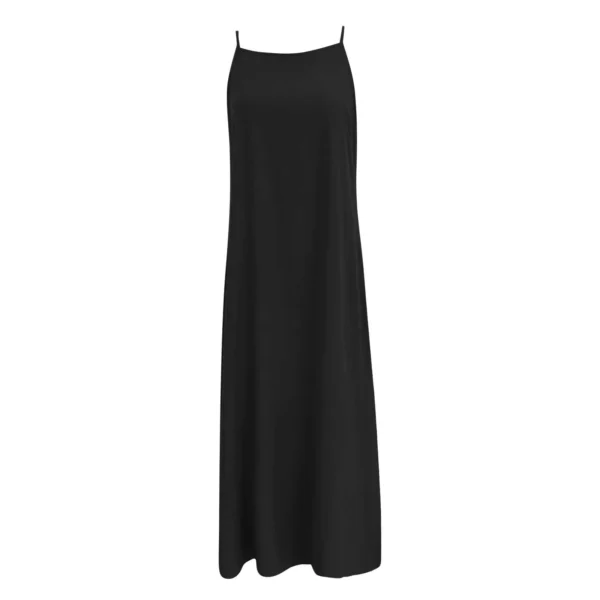 Dresses For Formal Occasions Women'S Fashion Casual Split Strap Dress Solid Color Boho Long Dresses Vestidos Verano Moda 2024 - Image 4