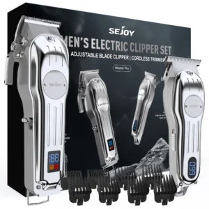 Sejoy Professional Combo Kits Hair Clipper Electric Hair Trimmer kits For Men Rechargeable Cordless Haircut Machine for Barber
