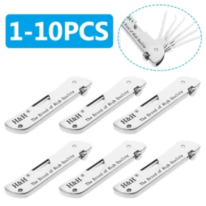 1-10PC Portable Compact Lock Picking Set Key Replacement Versatile Door Open Keys Rust-resistant 7 In 1 Automotive Pick Hook DIY