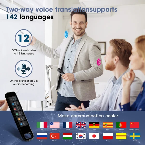 X10B Point Reading Translation Pen 142 Languages Electronic Voice Scanning Pen Translation Dictionary Pen Translator Device - Image 3