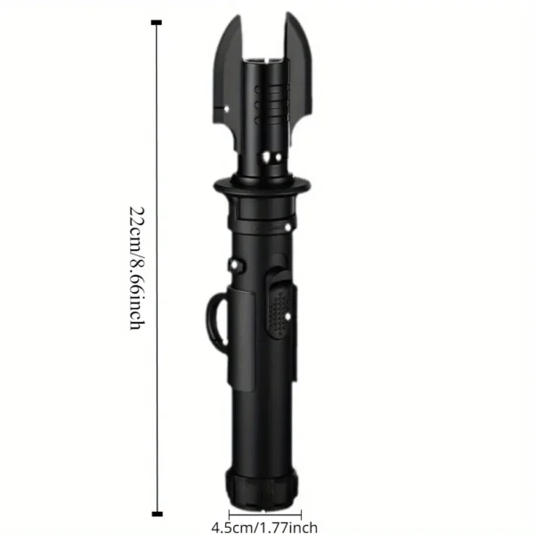 Windproof Gas Torch Lighter, Metal Butane Kitchen Lighter with Safety Lock, Adjustable Flame Refillable BBQ Candle Jet Lighters - Image 3